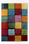 Conceptum Renkli Kare Alfombra de Pasillo 100x150 cm 100% Polipropileno