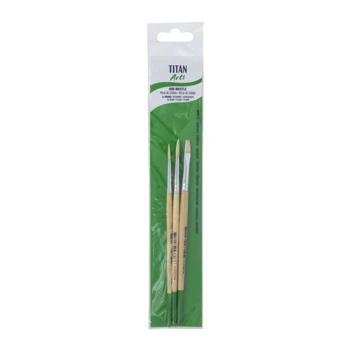 TITAN ARTS Set de Pinceles 218/4-6-8 con 3 Unidades