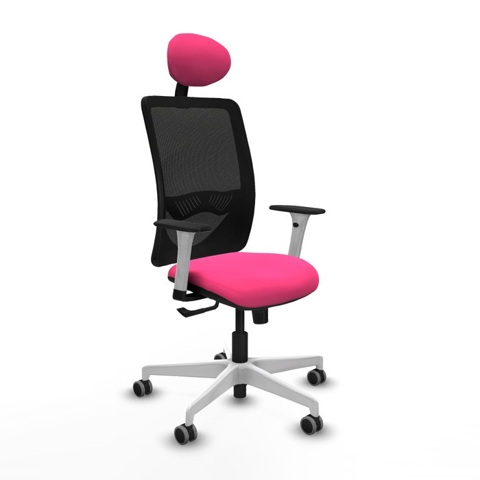 PIQUERAS Y CRESPO Silla de oficina Zulema Rosa y Negro con mecanismo Sincro PIQUERAS Y CRESPO Silla de oficina Zulema Rosa y Negro con mecanismo Sincro