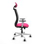 PIQUERAS Y CRESPO Silla de oficina Zulema Rosa y Negro con mecanismo Sincro