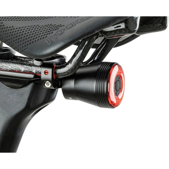 Rockbros Q5 Luz trasera para bicicleta con sistema inteligente de parada - negro Rockbros Q5 Luz trasera para bicicleta con sistema inteligente de parada - negro