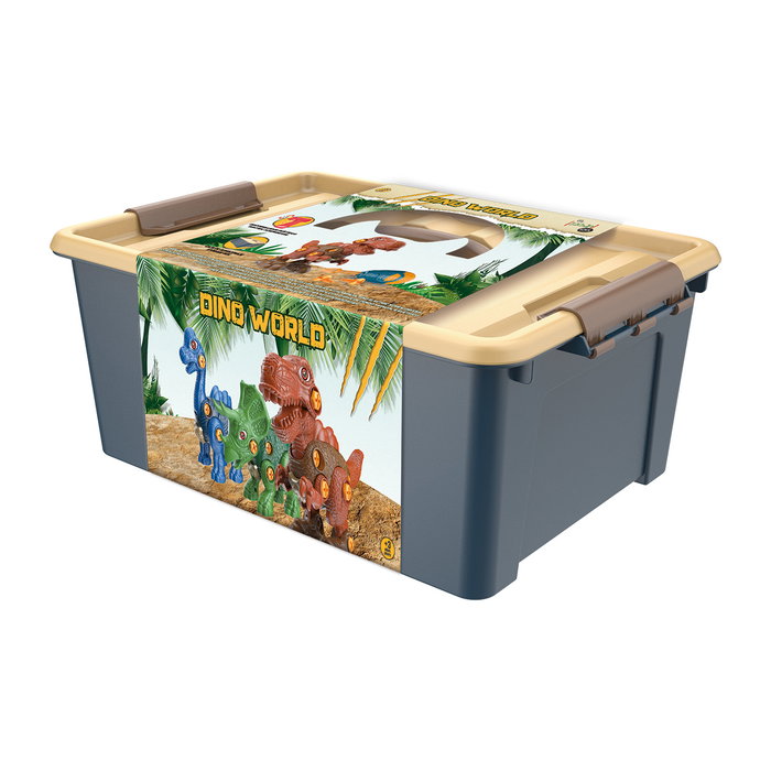 Tachan Pack De 3 Dinosaurios Con Destornillador Manual Y Electrónico En Maletín