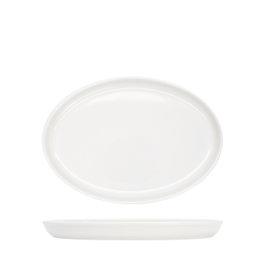 Summa Plato llano oval de Vitro Porcelana, Marfil
