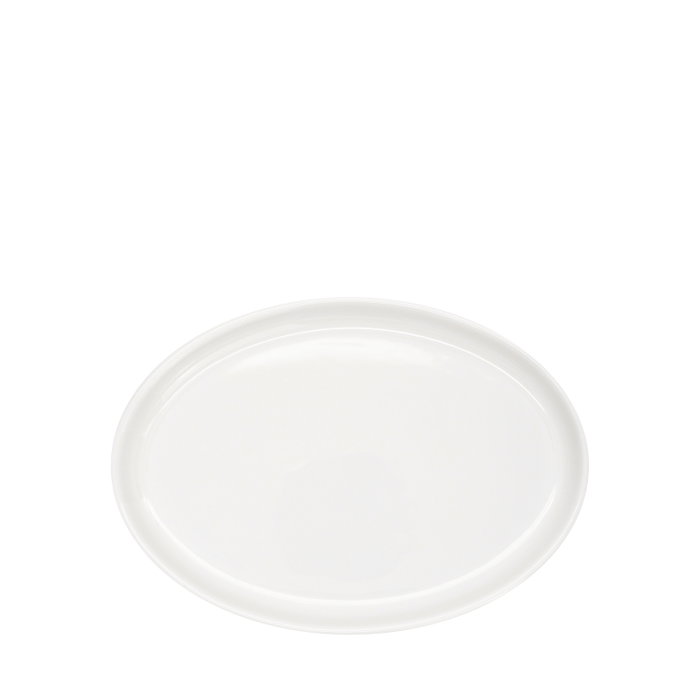 Summa Plato llano oval de Vitro Porcelana, Marfil