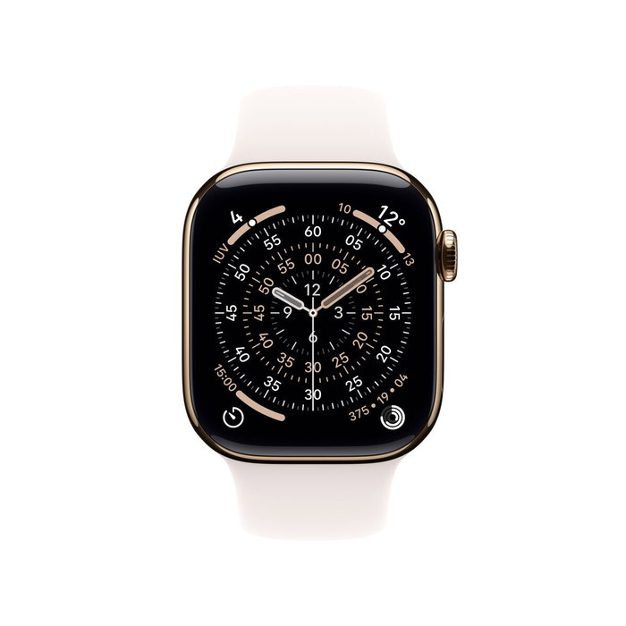 Apple Watch Series 11 GPS + Cellular 46mm Titanio Dorado con Correa Deportiva Rosa Rubor M/L Apple Watch Series 11 GPS + Cellular 46mm Titanio Dorado con Correa Deportiva Rosa Rubor M/L