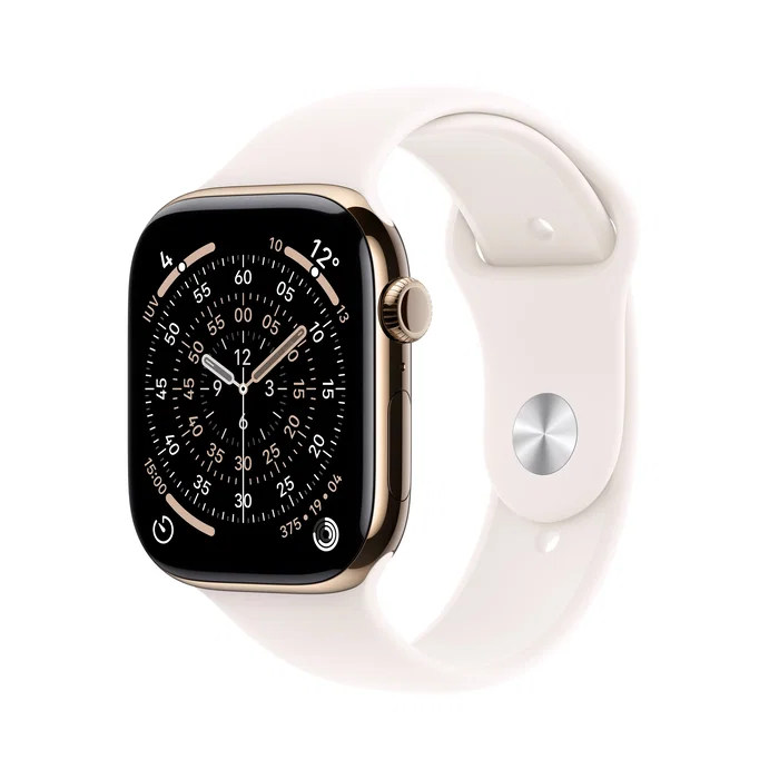 Apple Watch Series 11 GPS + Cellular 46mm Titanio Dorado Correa Deportiva Rosa Rubor M/L