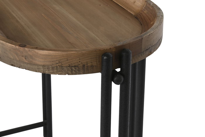 DKD Home Decor Consola Marron Negro 40 x 75 x 115 cm Madera Metal