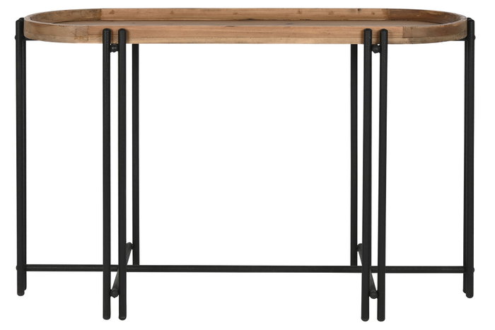 DKD Home Decor Consola Marron Negro 40 x 75 x 115 cm Madera Metal