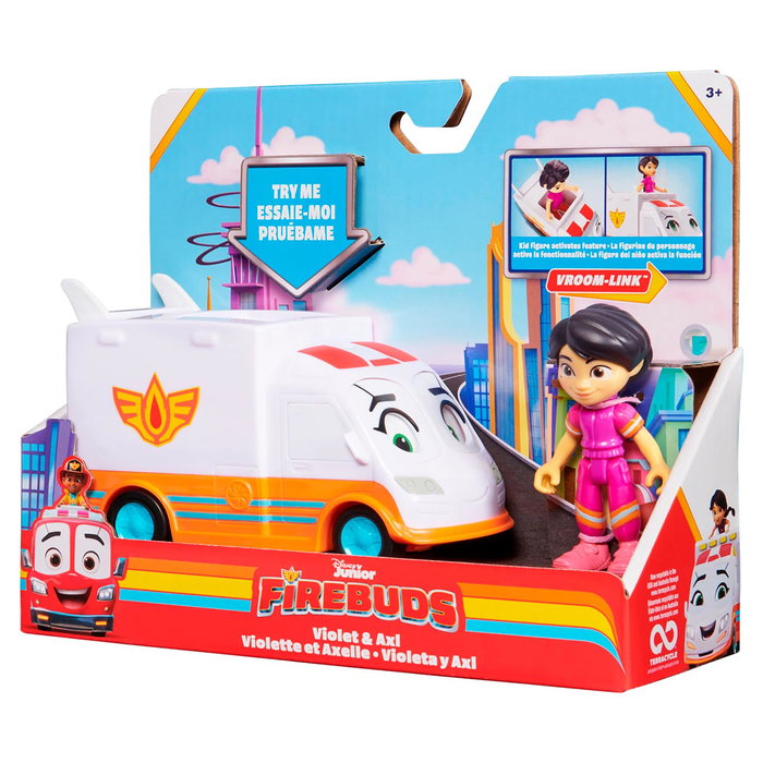 Spin Master Firebuds Vehículo Violet Y Axl 6067720 Juguete Ambulancia para Niños +3 Años