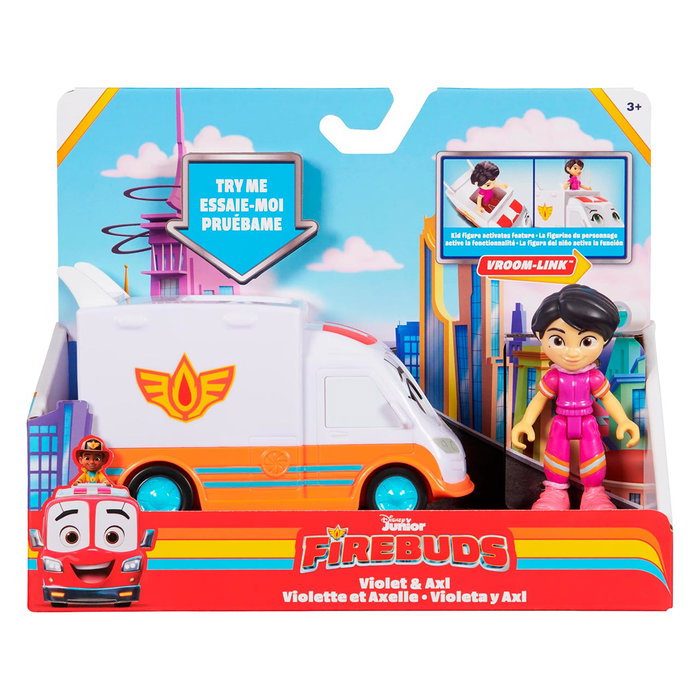 Spin Master Firebuds Vehículo Violet Y Axl 6067720 Juguete Ambulancia para Niños +3 Años
