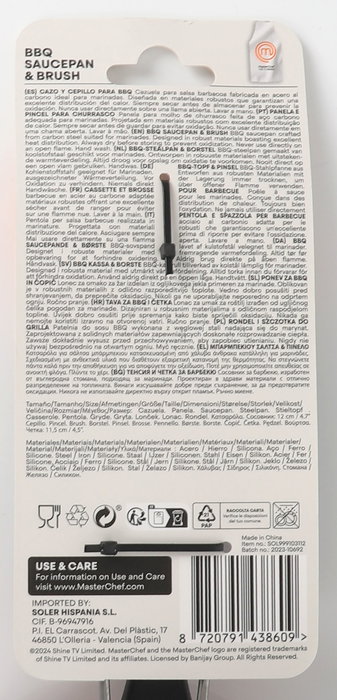 Masterchef Cazo y Pincel Barbacoa 26 cm x 13 cm x 6 cm (12 Unidades)