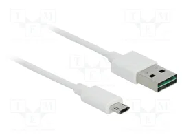 DeLOCK Cable USB 2.0 Tipo-A a Micro-B 2 m Blanco
