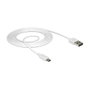 DeLOCK Cable USB 2.0 Tipo-A a Micro-USB B 2 m Blanco