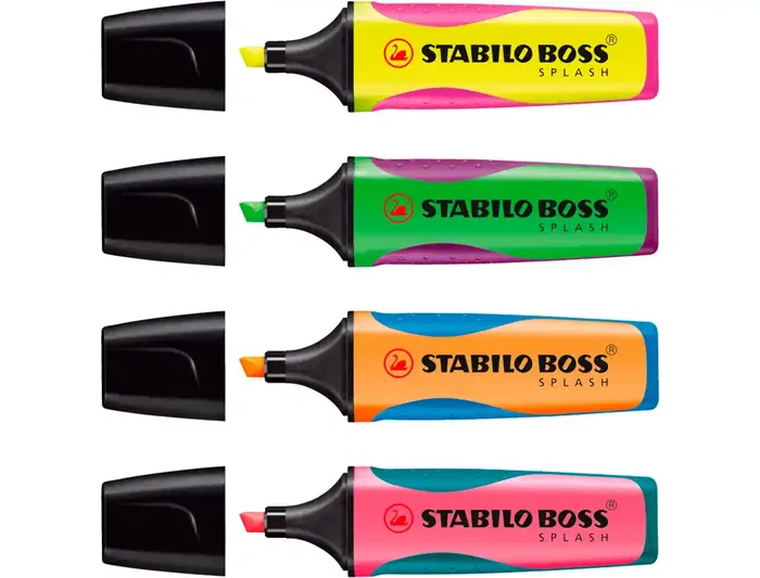 Stabilo Rotulador BOSS SPLASH 75 Expositor Sobremesa 15 Unidades Colores Surtidos