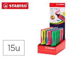 Stabilo Rotulador BOSS SPLASH 75 Expositor Sobremesa 15 Unidades Colores Surtidos