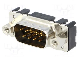 HARTING Conector D-Sub Macho de 9 Pines para THT en PCB