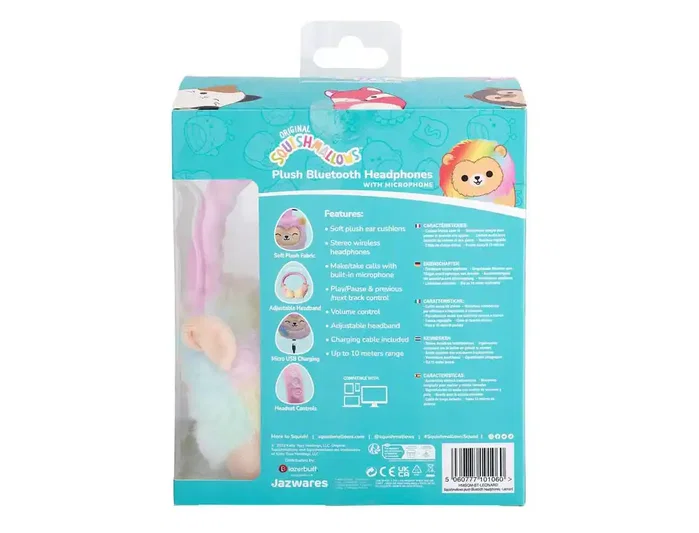 Wondee Auriculares Bluetooth de Peluche Squishmallows Leonard Wondee Auriculares Bluetooth de Peluche Squishmallows Leonard