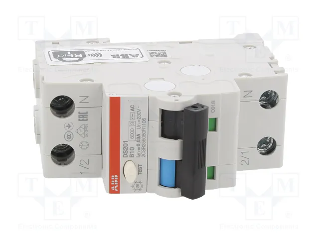 ABB DS201AC-B10/0.03 RCBO 10A 30mA 230VAC ABB DS201AC-B10/0.03 RCBO 10A 30mA 230VAC