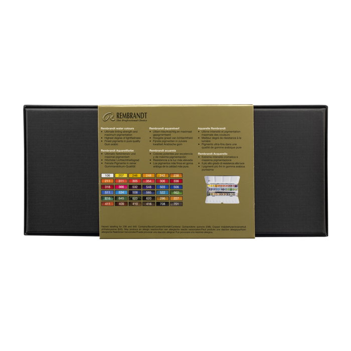 Rembrandt Set de acuarelas metálicas con 36 pastillas y pincel en estuche metálico Rembrandt Set de acuarelas metálicas con 36 pastillas y pincel en estuche metálico