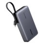 Ugreen Powerbank PB551 20000mAh 145W con cable USB-C integrado, Gris