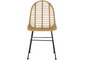 DKD Home Decor Silla de Ratán Sintético y Metal Natural, Pack de 2