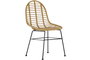 DKD Home Decor Silla de Ratán Sintético y Metal Natural, Pack de 2