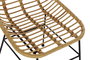 DKD Home Decor Silla de Ratán Sintético y Metal Natural, Pack de 2