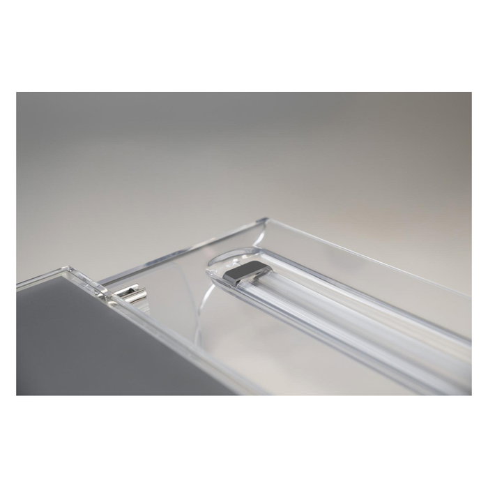 BakkerElkhuizen FlexDesk 640 ComfortRead BNEFDESK640CR Reposapiés Ajustable en Altura 110-180 mm Superficie Antideslizante, Color Gris claro/Transparente