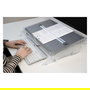 BakkerElkhuizen FlexDesk 640 ComfortRead BNEFDESK640CR Reposapiés Ajustable en Altura 110-180 mm Superficie Antideslizante, Color Gris claro/Transparente