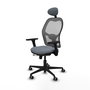 PIQUERAS Y CRESPO Silla de oficina Jorquera Gris con mecanismo Sincro/Traslack