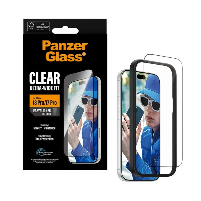 Panzerglass Protector de Pantalla Ultra-Wide Fit para iPhone 17 Pro y iPhone 18 Pro