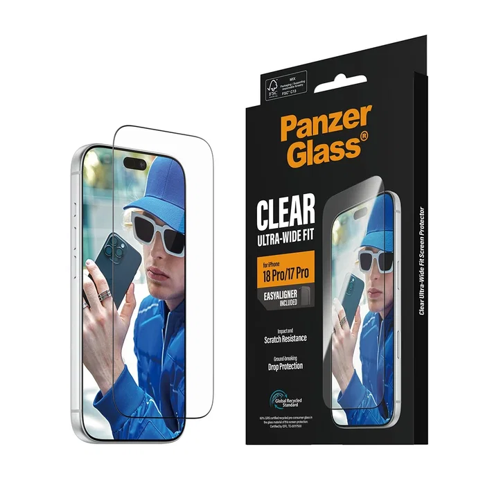Panzerglass Protector de Pantalla Ultra-Wide Fit para iPhone 17 Pro y iPhone 18 Pro
