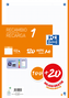 Oxford Recambio Classic A4 120 Hojas Cuadriculado Naranja 90gr