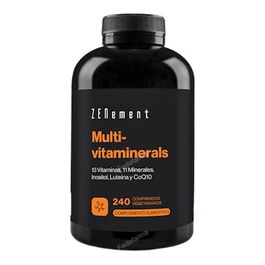 ZENEMENT Multivitaminerals 240Comp. Complemento Alimenticio con 29 Micronutrientes, Vitaminas, Minerales, Inositol, Luteína y Coenzima Q10