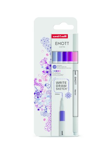 Rotulador Fibra Uni-Ball Emott Fineliner Pem-Sy (0,4) Colores Florales Estuche De 5 Rotulador Fibra Uni-Ball Emott Fineliner Pem-Sy (0,4) Colores Florales Estuche De 5