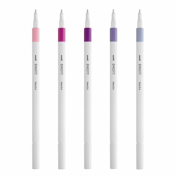 UNI-BALL Emott Fineliner PEM-SY Colores Florales Estuche de 5