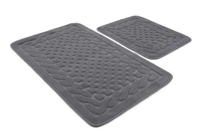 Mijölnir Juego Alfombrillas Baño Algodón 100% Gris 1600 gr/m² Antideslizante Antibacteriano Suave Lujoso Mijölnir Juego Alfombrillas Baño Algodón 100% Gris 1600 gr/m² Antideslizante Antibacteriano Suave Lujoso