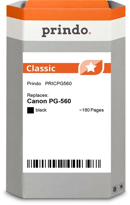 Prindo Classic Cartucho de tinta negro compatible con Canon PG-560 Prindo Classic Cartucho de tinta negro compatible con Canon PG-560