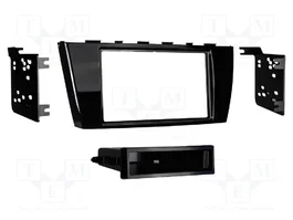 ACV Bastidor de montaje de radio para Mitsubishi 2 DIN brillo negro