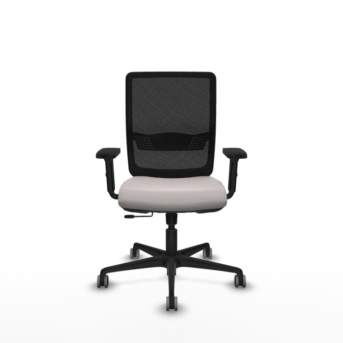 PIQUERAS Y CRESPO Silla de oficina Haches con mecanismo Sincro/Traslack Blanco y Negro