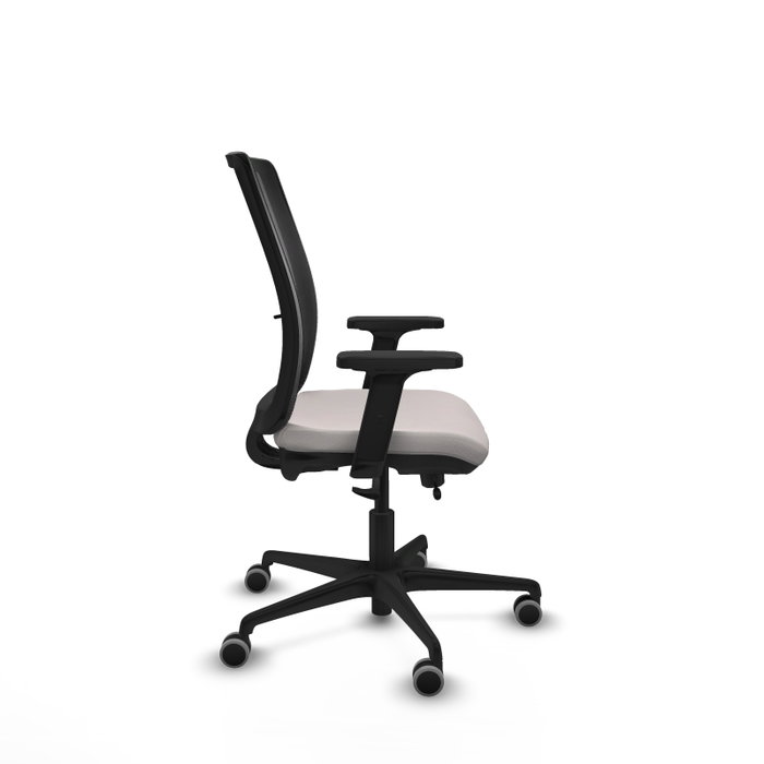PIQUERAS Y CRESPO Silla de oficina Haches con mecanismo Sincro/Traslack Blanco y Negro