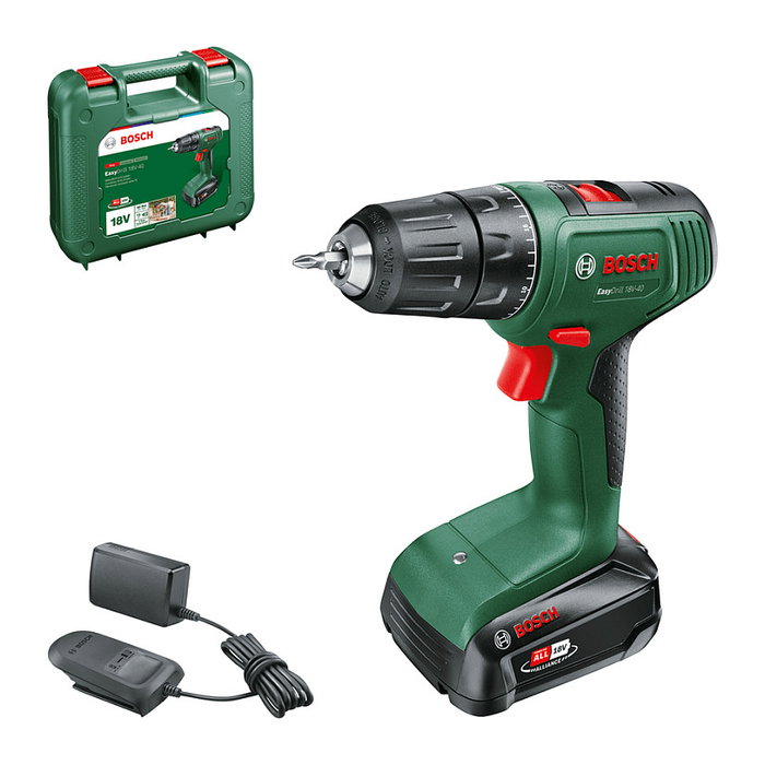 Bosch Taladro Atornillador EasyDrill 18V-40 con 1 Batería 2.0Ah y Cargador AL 18V-20