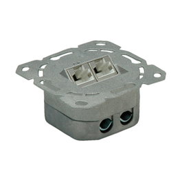 VALUE Kat.6A Class EA Dose 2x STP Unterputz senkrecht weiss blanco