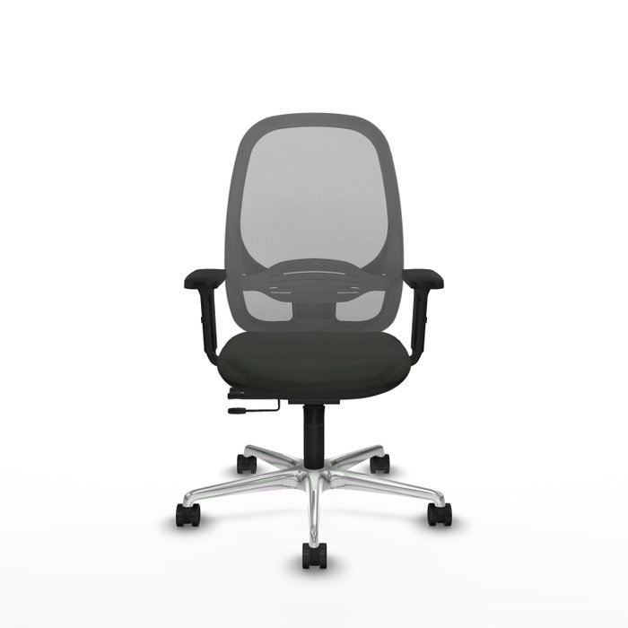 PIQUERAS Y CRESPO Silla de oficina Cilanco con mecanismo Sincro/Traslack, Negro y Gris