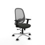 PIQUERAS Y CRESPO Silla de oficina Cilanco con mecanismo Sincro/Traslack, Negro y Gris