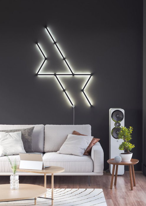 Nanoleaf Lines Skin Black Matte 9 Unidades Cubiertas para Paneles