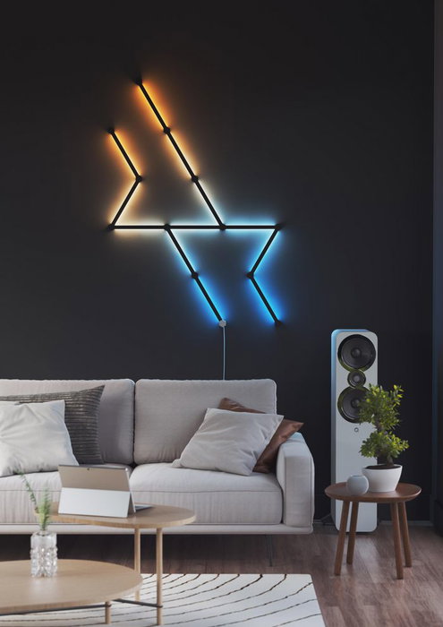 Nanoleaf Lines Skin Black Matte 9 Unidades Cubiertas para Paneles
