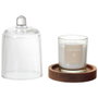 Home Deco Factory Vela Perfumada Colección Cocooning Aroma Bruma del Bosque con Campana Vidrio Madera Acacia 90g 18h