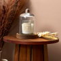 Home Deco Factory Vela Perfumada Colección Cocooning Aroma Bruma del Bosque con Campana Vidrio Madera Acacia 90g 18h