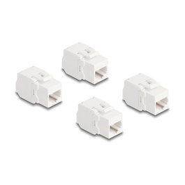 DeLOCK 86051 Módulo Keystone RJ45 Cat.6A UTP Blanco (4 unidades)